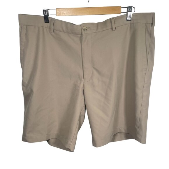 Peter Millar Salem Performance Shorts Mens Size 40 Beige Khaki Cal Golf Preppy - Picture 1 of 7